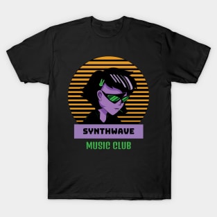 Synthwave Cyberpunk Music Club T-Shirt